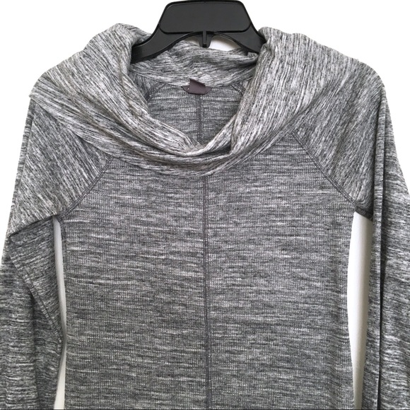EDDIE BAUER Stine's Grey Waffle Cowl Neck Tunic Size Extra Small - Picture 5 of 10